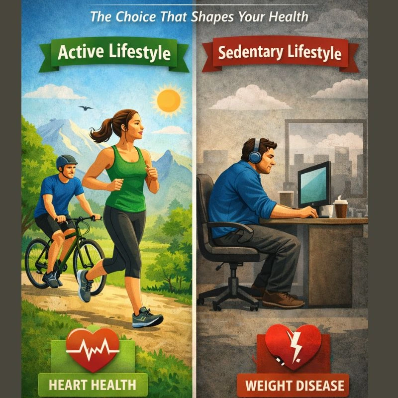 Active Lifestyle vs Sedentary Lifestyle: Health Impact