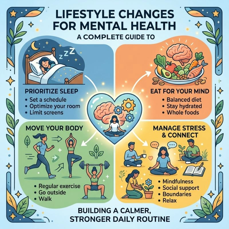 Lifestyle Changes for Mental Health A Complete Guide to Building a Calmer, Stronger Daily Routine